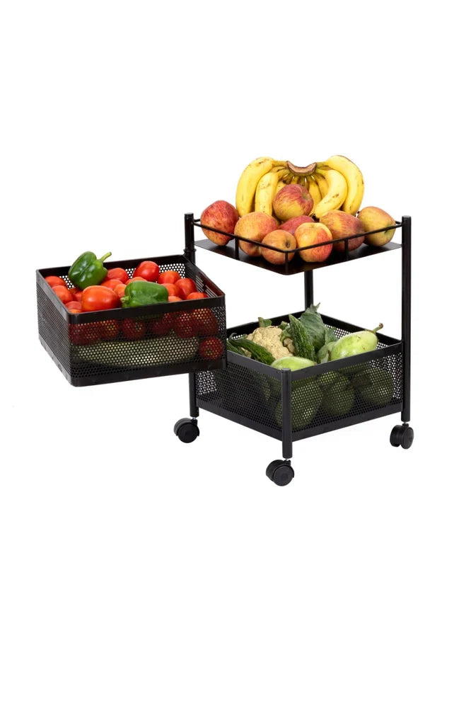 Kitchen Organizer Trolley - Square 4 Layers Portable