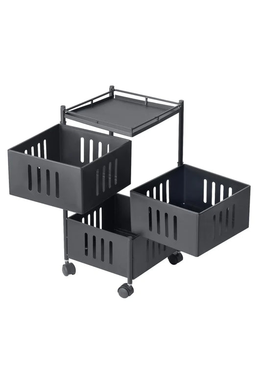 Kitchen Organizer Trolley - Square 3 Layers Portable